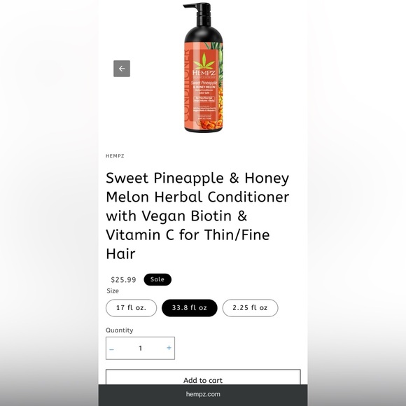 Hempz Other - Hempz Herbal Conditioner with Sweet Pineapple & Honey Melon-Big Jug with Pump
